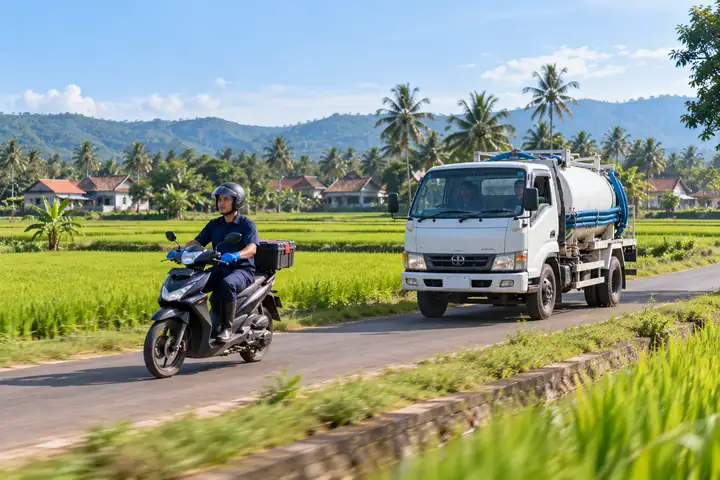 Armada Raja Mampet Lestari menuju lokasi pelanggan