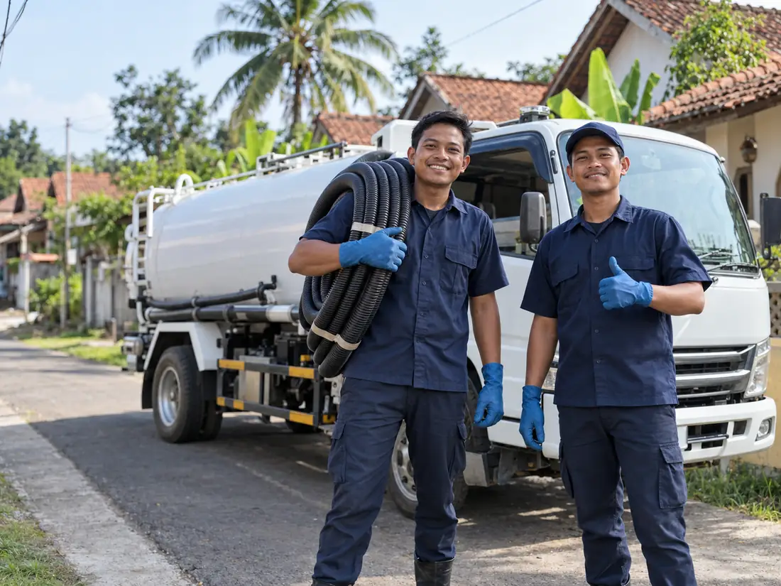 Teknisi Raja Mampet Lestari siap melayani sedot WC di Cilacap