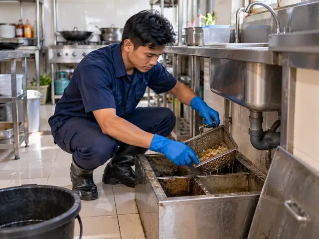 Sedot limbah dapur dan grease trap rumah makan
